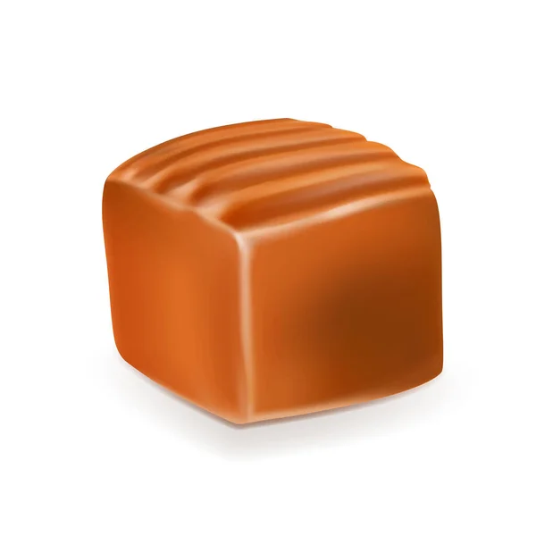 Caramel Toffee Confiture délicieuse Fudge Vector — Image vectorielle