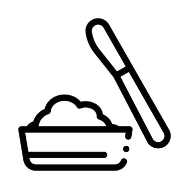 Tabaktaki peynir ve bıçak ikonu vektör çizimi çizimi