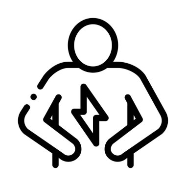 Mide ağrısı ikonu vektör çizelgesi çizimi