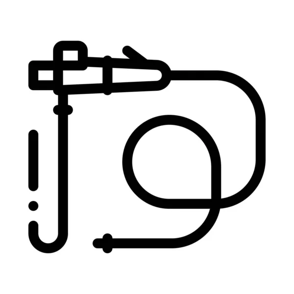 Tubo de diagnóstico intestinal icono vector esquema ilustración — Archivo Imágenes Vectoriales