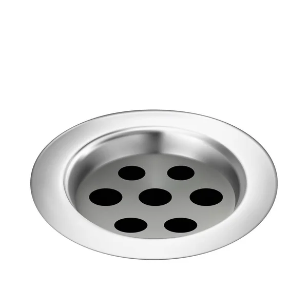 Dettaglio metallico dello scolo del bagno per il vettore di flusso dell'acqua — Vettoriale Stock