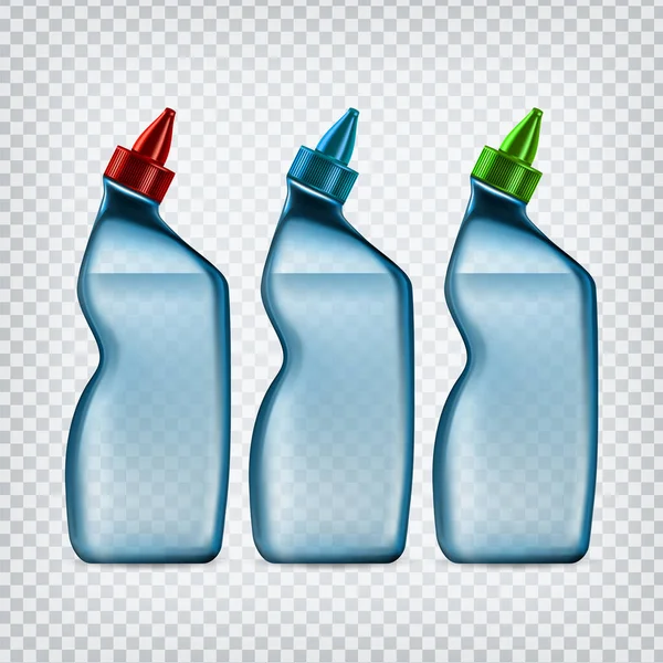 Καθαριστικό σωλήνα αποχέτευσης απορρυπαντικό μπουκάλι σετ διάνυσμα — Διανυσματικό Αρχείο