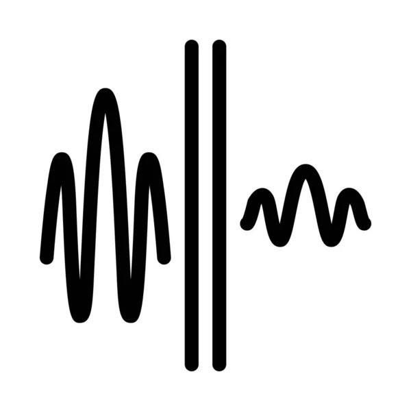 Sonido y silencio icono vector esquema ilustración — Vector de stock