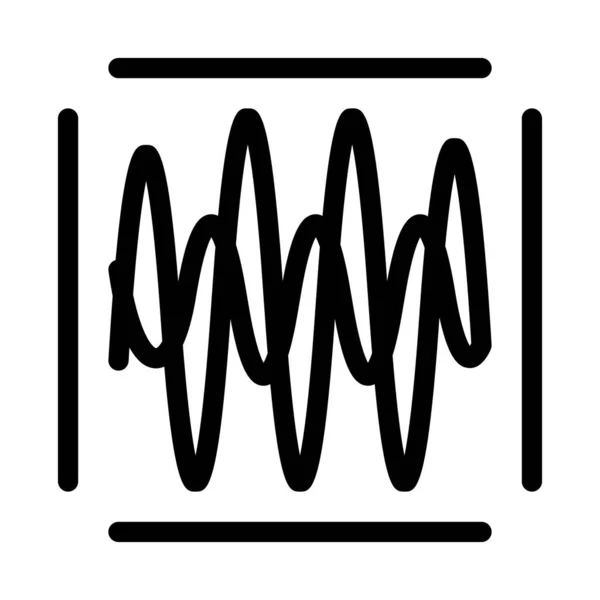 Diagnóstico de sonido icono vector esquema ilustración — Vector de stock
