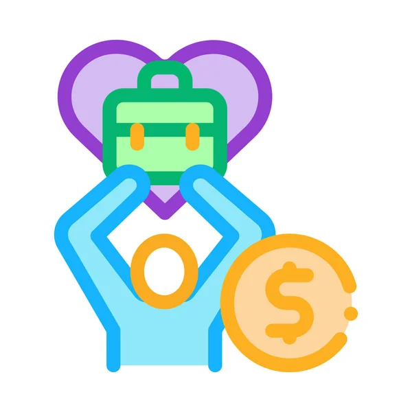 Favori argent emploi icône vecteur aperçu illustration — Image vectorielle