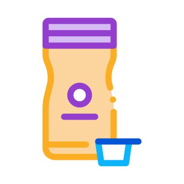 krem simgesi vektör ana hatlarını kaydet