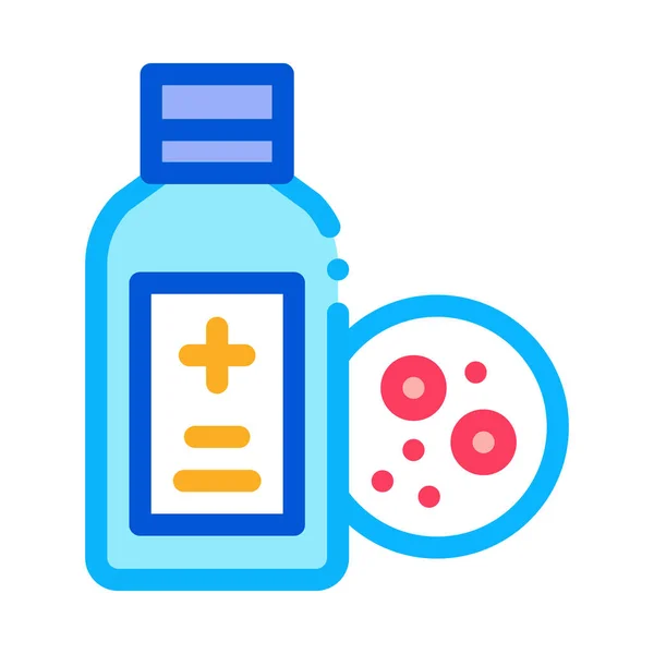 Botella médica para la dermatitis icono vector esquema ilustración — Vector de stock