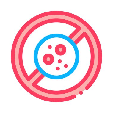 dermatit yasaklama simgesi vektör taslağı çizimi