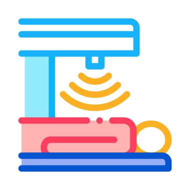 İnsan mide tarayıcısı simgesi vektör çizimi çizimi