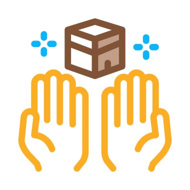 Abartılan ikon vektör özeti çizimi arzusu