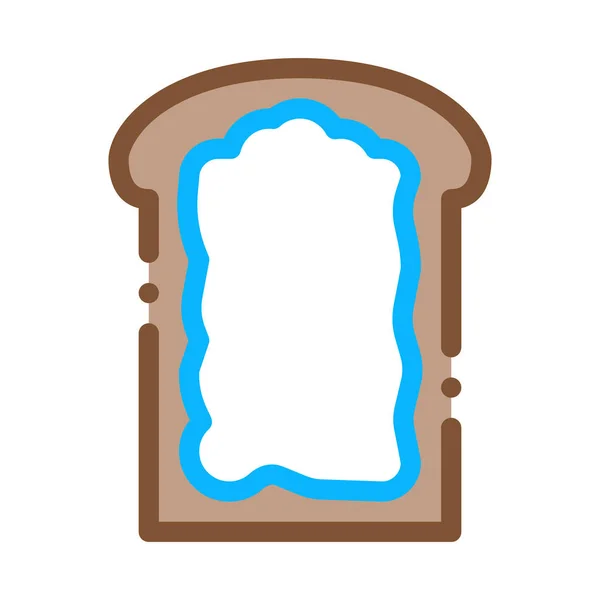 Tostadas con mayonesa icono vector esquema ilustración — Archivo Imágenes Vectoriales