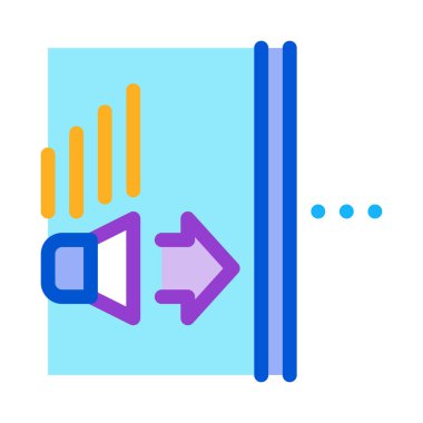 ses hoparlörü işlem simgesi vektör çizimi çizimi