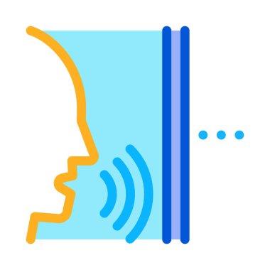 ses kişi simgesi vektör çizimi çiziminden geliyor