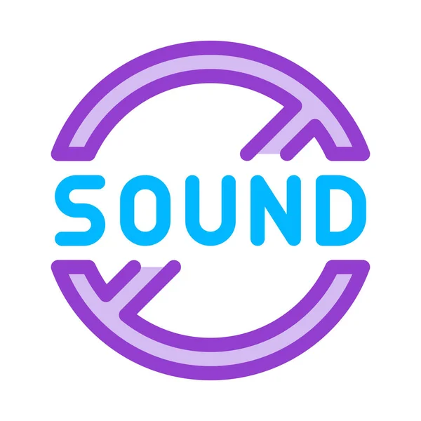 Sound ban icon vector outline illustration — Stock Vector