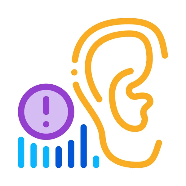 Ilustrace vektorového obrysu ikony lidského sluchu — Stockový vektor