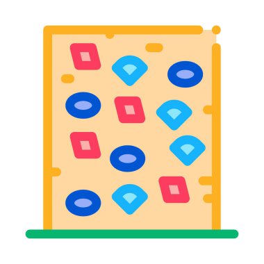 Güvenli tırmanış duvarı ikon vektörü. Güvenli duvar işareti. renk sembolü çizimi