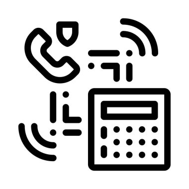 Tarama kodu belirleme simgesi vektörü. Tarama kodu algılama işareti. izole edilmiş sınır sembolü çizimi