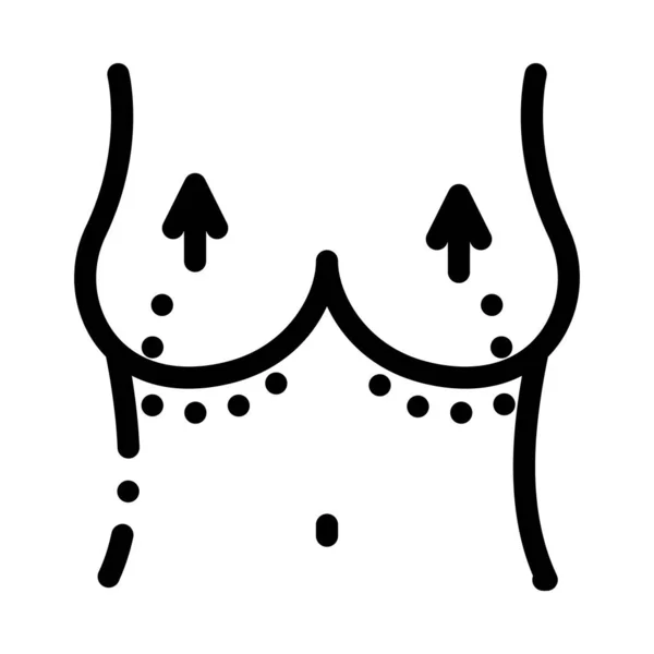 Διάνυσμα Εικόνας Ανύψωσης Στήθους Σημάδι Ανύψωσης Στήθους Απομονωμένη Απεικόνιση Συμβόλων — Διανυσματικό Αρχείο