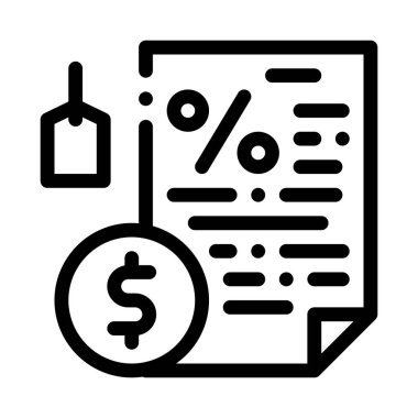 Sözleşmeli rehinci belgesi ikon vektörü. Sözleşmeli rehinci belgesi. izole edilmiş sınır sembolü çizimi