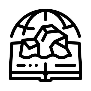 Buzul bilimi ikon vektörü. Buzul bilimi işareti. izole edilmiş sınır sembolü çizimi