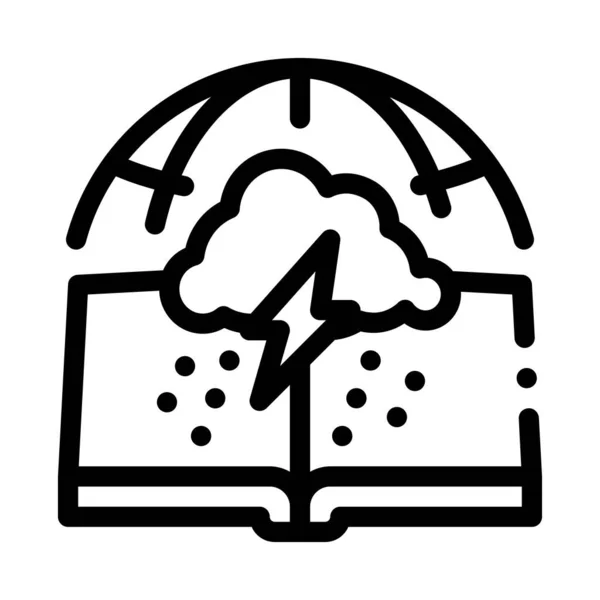 Meteorologie Wissenschaft Symbolvektor Meteorologiewissenschaftliches Zeichen Isolierte Kontursymboldarstellung — Stockvektor