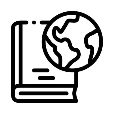 Coğrafya bilimi ikon vektörü tarihi. Coğrafya Bilimi İşareti Tarihi. izole edilmiş sınır sembolü çizimi