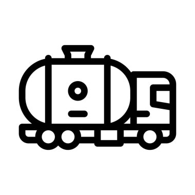 Benzin tankı ikon vektörü. Benzin deposu tabelası. izole edilmiş sınır sembolü çizimi