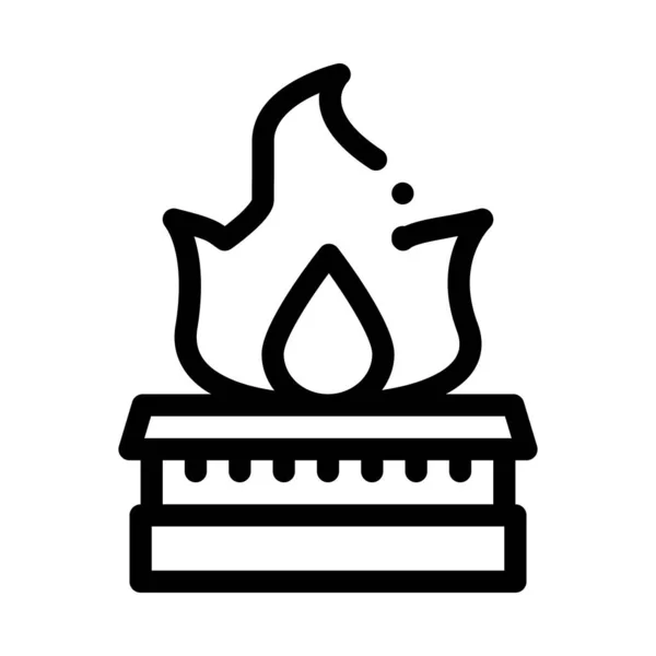 Gas Keukenbrander Icoon Vector Gas Keuken Brander Teken Geïsoleerde Contoursymbool — Stockvector