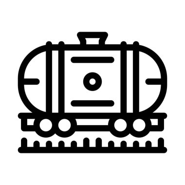 Benzin deposu ikon vektörü. Benzin deposu işareti. izole edilmiş sınır sembolü çizimi