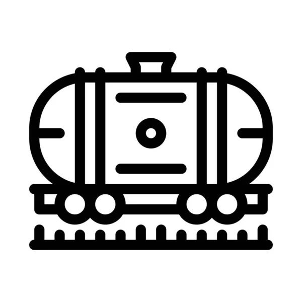 Tanksymbol Vektor Tankschild Isolierte Kontursymboldarstellung — Stockvektor