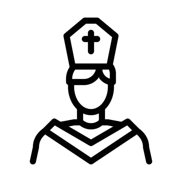 Sacerdote Predicador Icono Vector Signo Sacerdote Predicador Ilustración Símbolo Contorno — Archivo Imágenes Vectoriales