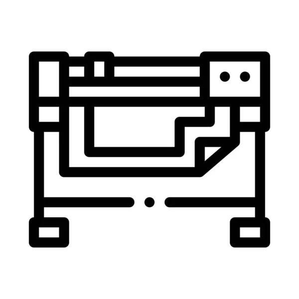 Stampante Vettoriale Icona Lavoro Stampante Cartello Lavoro Illustrazione Simbolo Contorno — Vettoriale Stock