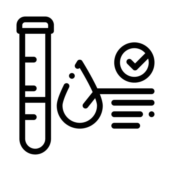 Sang Vitro Bon Résultat Icône Vecteur Sang Vitro Bons Résultats — Image vectorielle