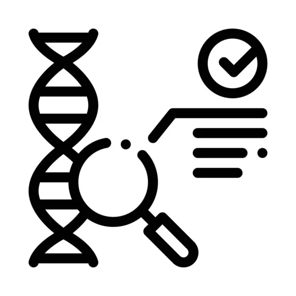 Dna 테스트 아이콘 결과가 나왔어요 외딴곳에 등고선 — 스톡 벡터