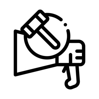 Pazarlık ikonu vektörü. Pazarlık tabelası. izole edilmiş sınır sembolü çizimi