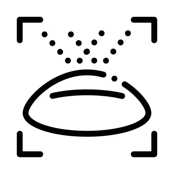 Lentille Action Icône Vecteur Signe Action Lentille Illustration Symbole Contour — Image vectorielle