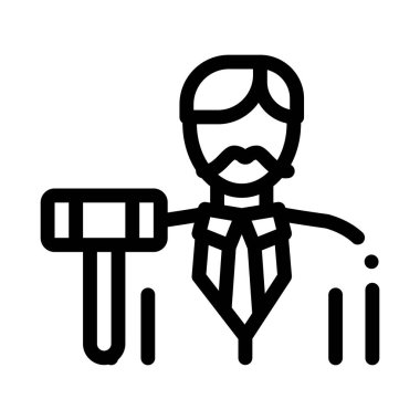 Açık arttırma kurşun ikon vektörü. Açık artırma kurşun işareti. izole edilmiş sınır sembolü çizimi