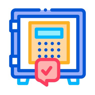 Güvenli kod ikon vektörü. Güvenli kod işareti. renk sembolü çizimi