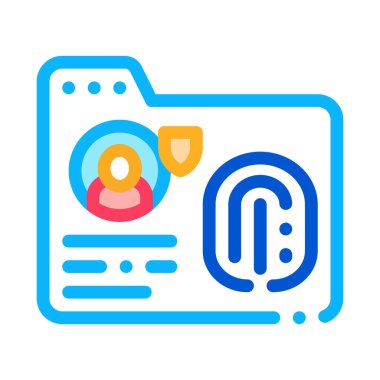 parmak izi taban ikonu vektörü. Parmak izi taban işareti. renk sembolü çizimi