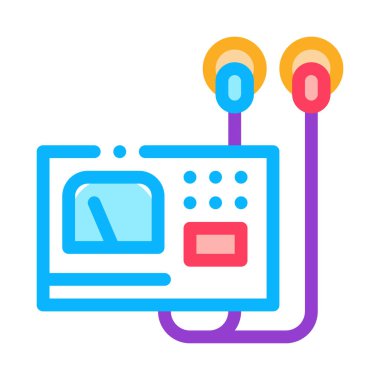 Tıbbi solunum aygıtı ikon vektörü. Tıbbi solunum cihazı işareti. renk sembolü çizimi