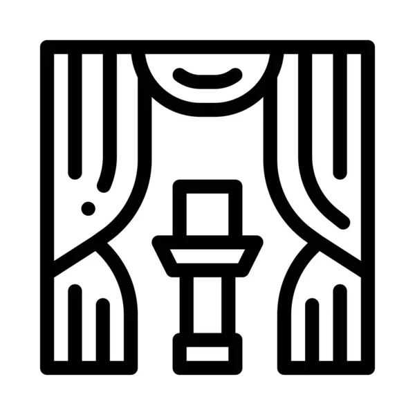 Wektor Ikony Wyglądu Aukcji Znak Aukcyjny Odizolowany Symbol Konturu Ilustracja — Wektor stockowy
