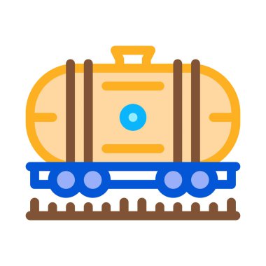 Benzin deposu ikon vektörü. Benzin deposu işareti. renk sembolü çizimi