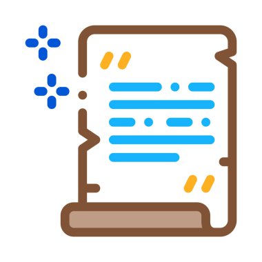 Kilise kutsal belge ikonu vektör çizimi illüstrasyonu