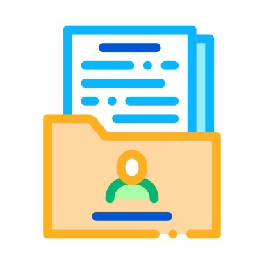 insanlar bilgi sayfası dizin ikon vektör ana hatları illüstrasyonu