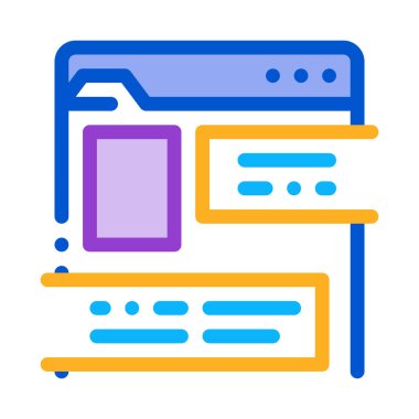 bilgi belgesi dizini simgesi vektör çizimi çizimi