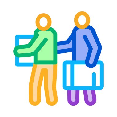 bagaj simgesi vektör çizelgesi olan kişiler