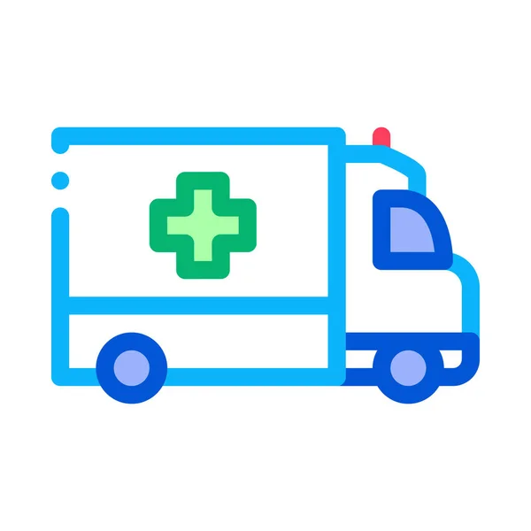 Ambulance car icon vector outline illustration — Stock Vector