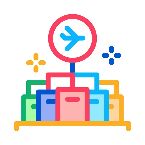 Partij goederen in duty free pictogram vector schema illustratie — Stockvector