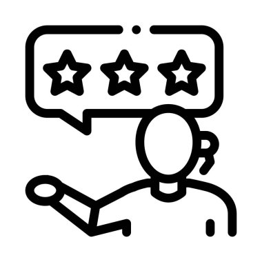 üç yıldız ana kadın ikon vektör çizimi çizimi