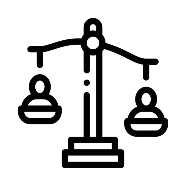 Scala occupazionale della giustizia icona vettoriale illustrazione schematica — Vettoriale Stock